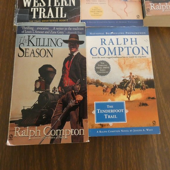 Lot Of 7 Ralph Compton Western Paperbacks 2 Duplicates - Picture 4 of 8